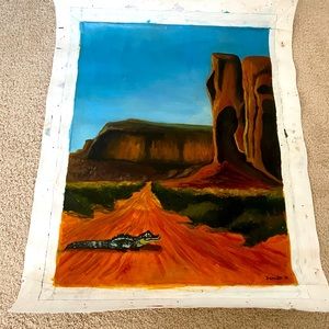 Oil painting - “Desert crocodile”